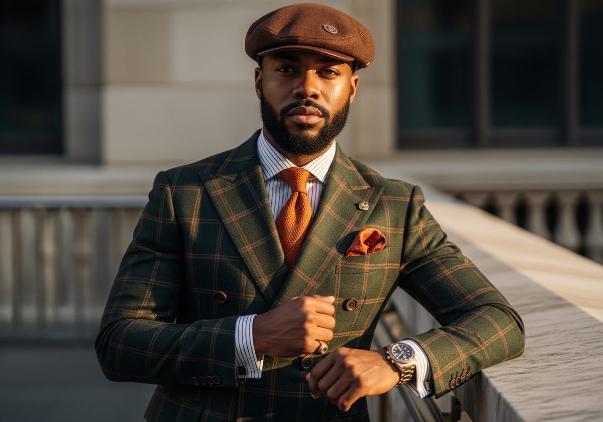 AI-generated men's editorial portrait