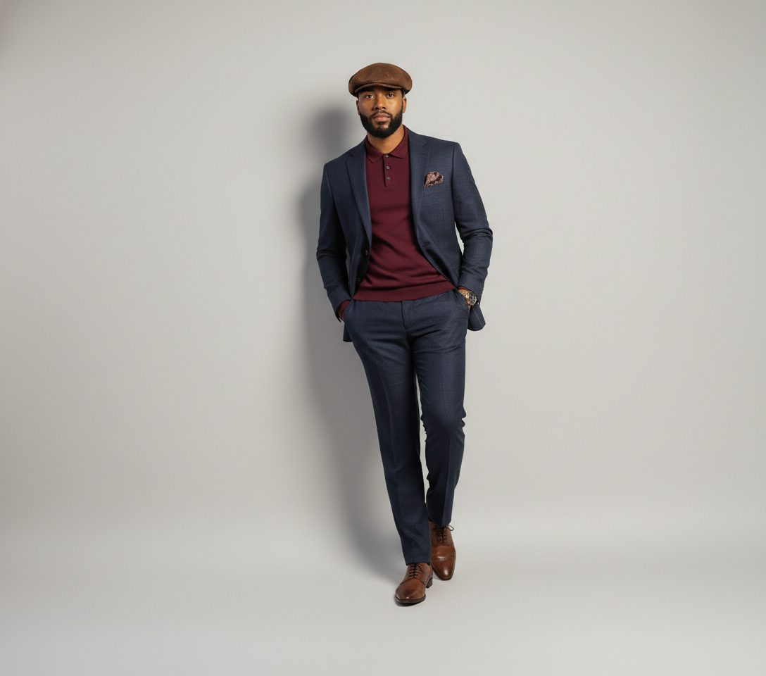 AI-generated men's editorial portrait