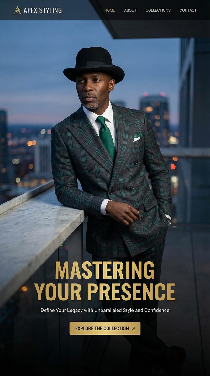 AI-generated men's editorial style shot