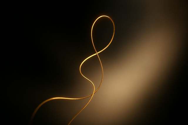 Gold thread visual representing connected workflow operations